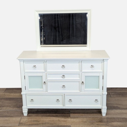 Used Ashley Furniture Classic Prentice Dresser & Mirror for sale on AptDeco