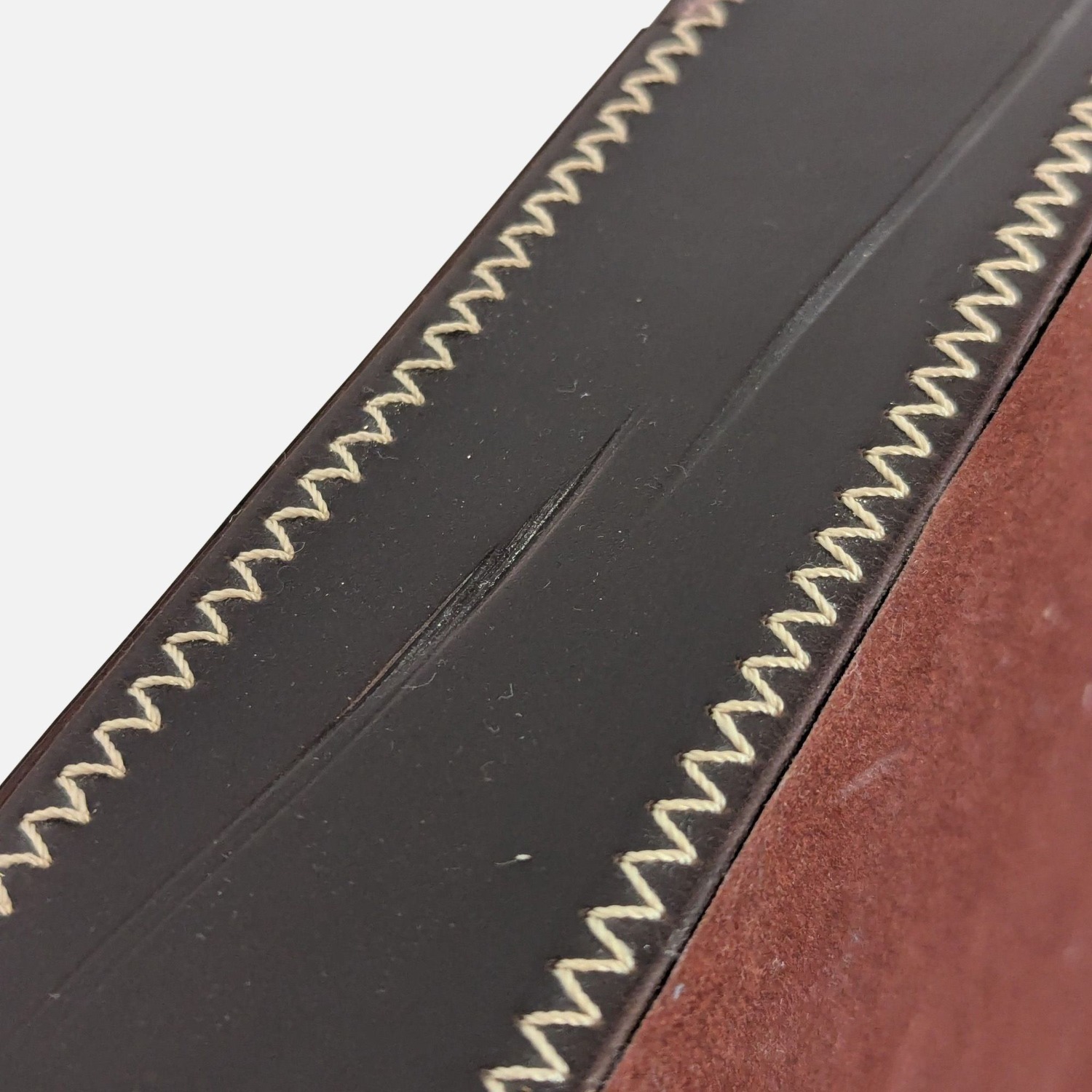 Faux Leather Framed Mirror - image-4