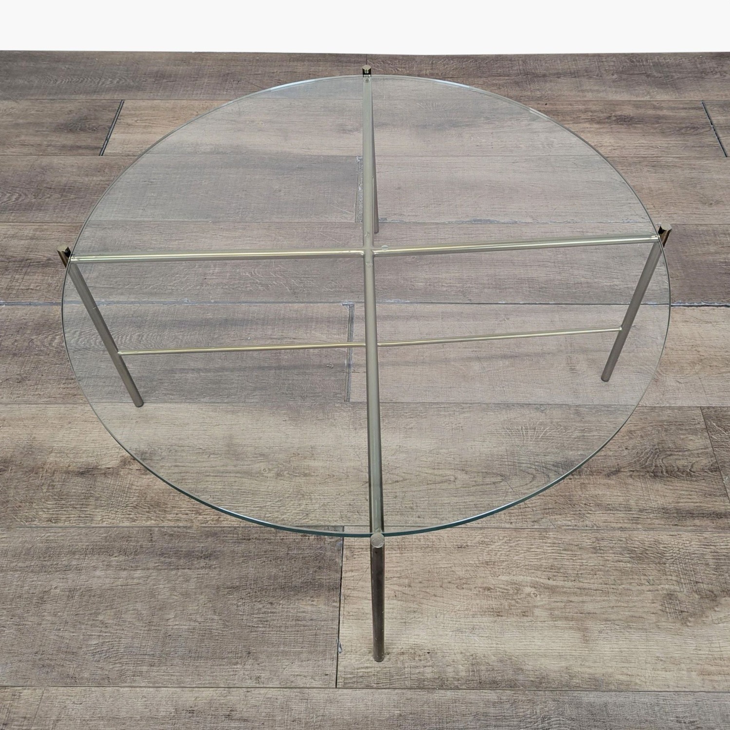 Glass Top Coffee Table on Metal Frame	 - image-4