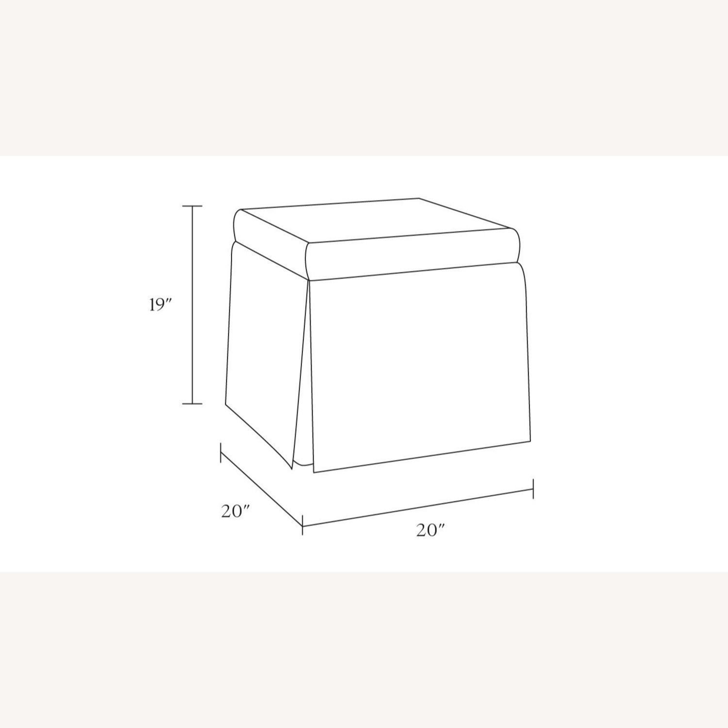 Havenly Inside Skirted Storage ottoman - image-1