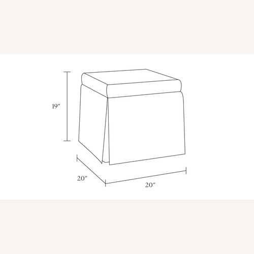 Used Havenly Inside Skirted Storage ottoman for sale on AptDeco