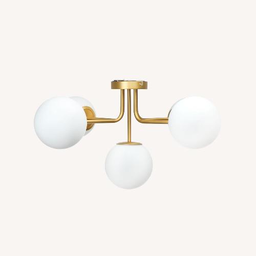 Used Creative Co-Op Sputnik Brushed Gold Flush Mount for sale on AptDeco