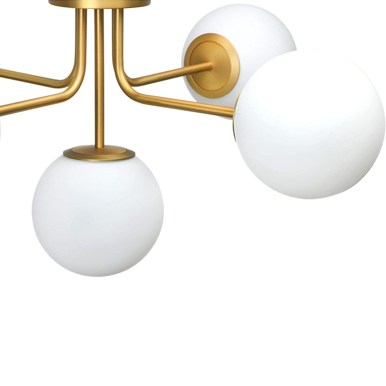 Creative Co-Op Sputnik Brushed Gold Flush Mount - image-3