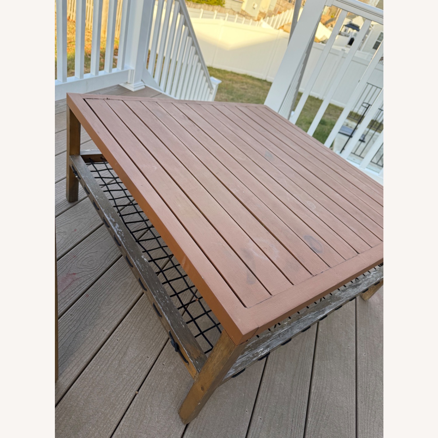 Article Callais 35.5" Outdoor Coffee Table - Latte Brown - image-3