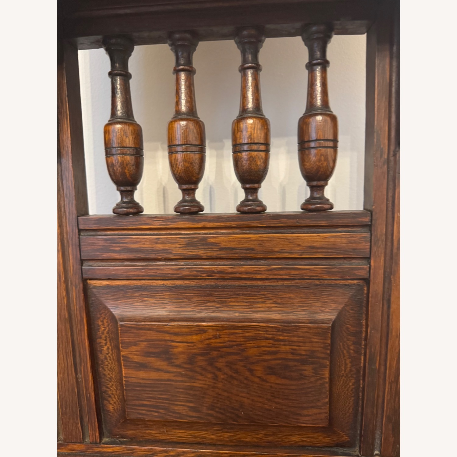 Vintage/Antique Dark Brown Wood Coat Rack - image-2