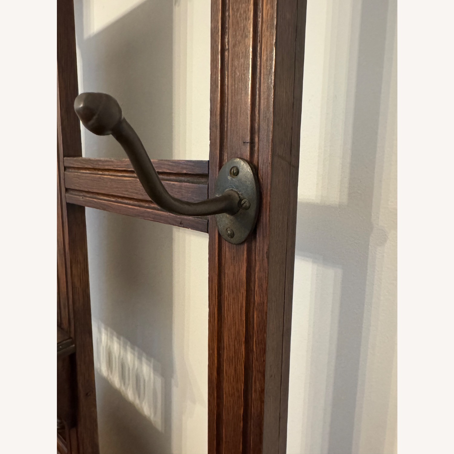 Vintage/Antique Dark Brown Wood Coat Rack - image-4