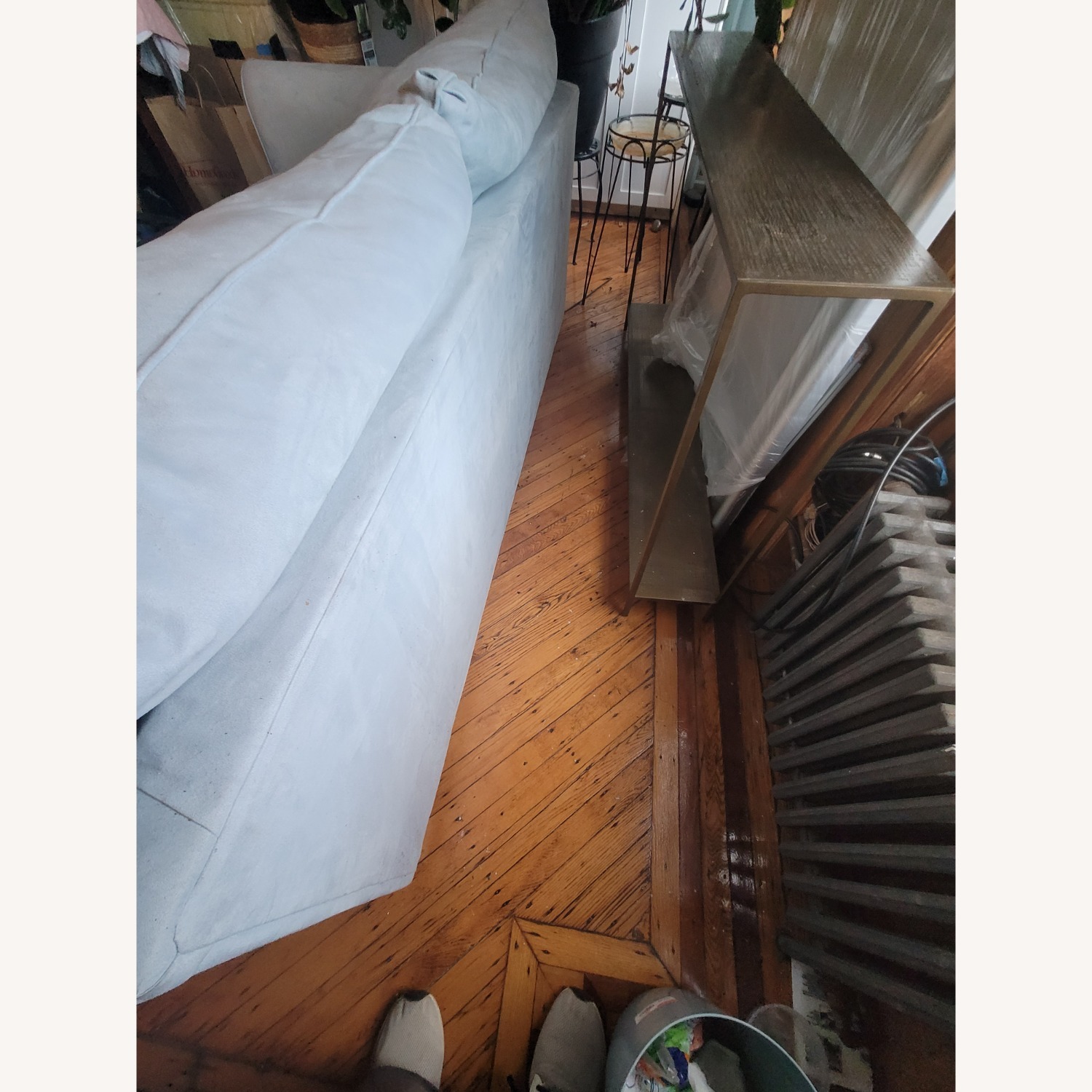 Vintage/Antique Microsuede Sleeper Sofa - image-5