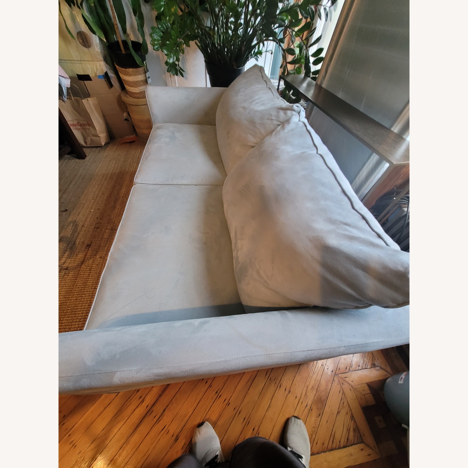 Vintage/Antique Microsuede Sleeper Sofa - image-7