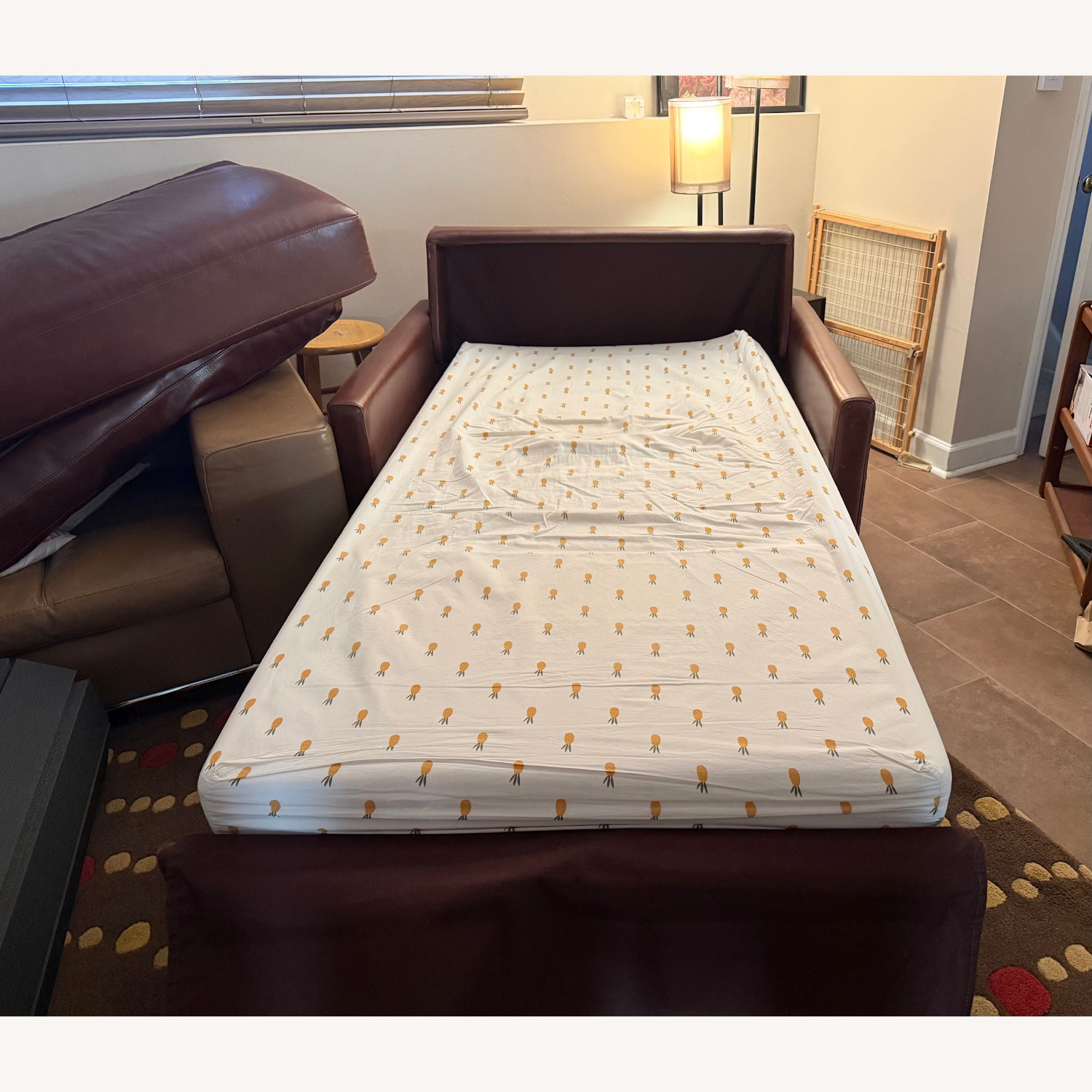 Jensen-Lewis Dark Brown Leather Chair and a Half - image-4