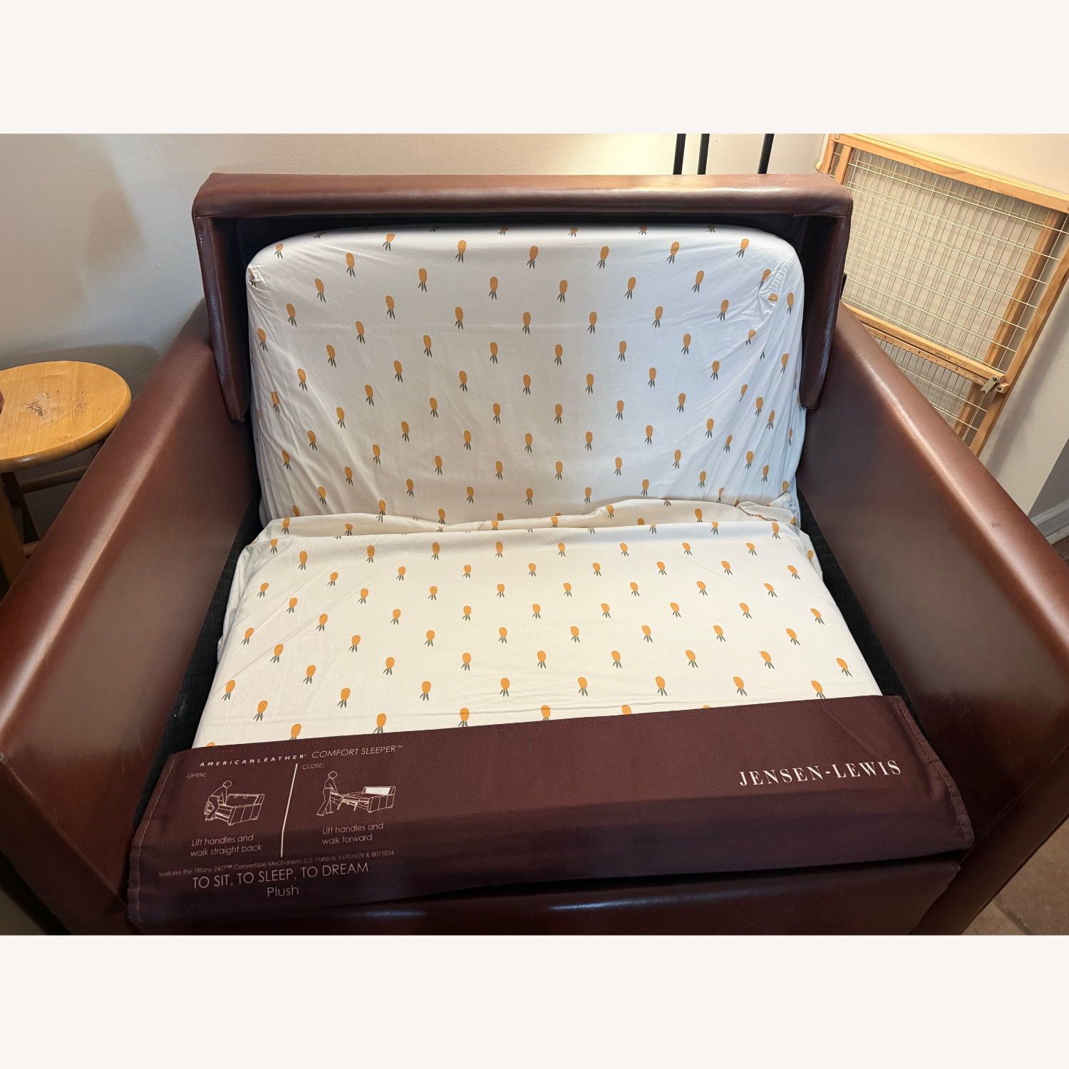 Jensen-Lewis Dark Brown Leather Chair and a Half - image-3