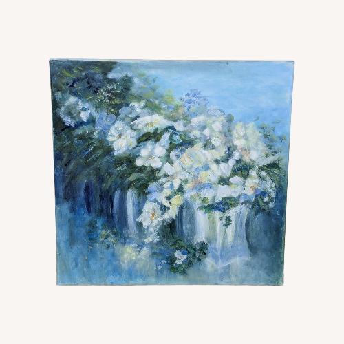 Used Aase Lind ‚Flowers in Blue & White no 2‚Original for sale on AptDeco