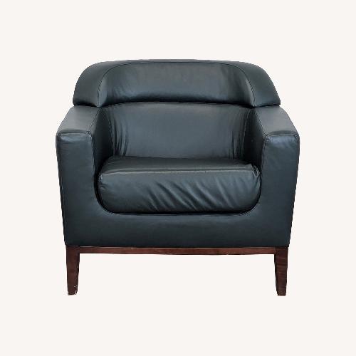 Used Bernhardt Transitional Leather Club Chair for sale on AptDeco