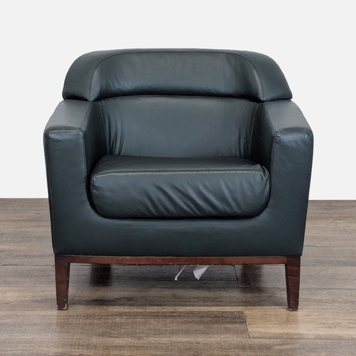 Used Bernhardt Transitional Leather Club Chair for sale on AptDeco