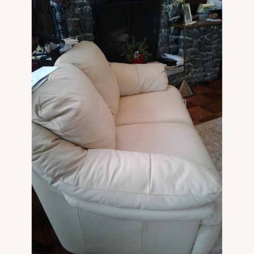 Used Natural Leather Loveseat for sale on AptDeco