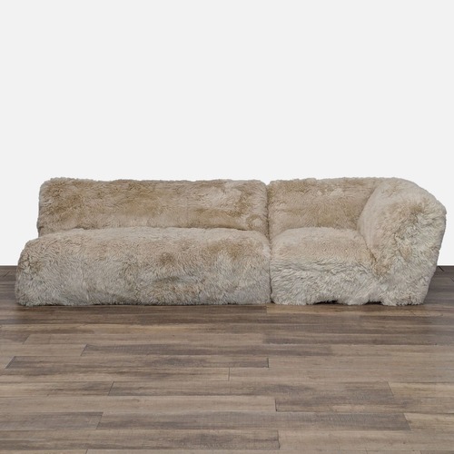 Used Restoration Hardware Yeti Sheepskin Sectional for sale on AptDeco