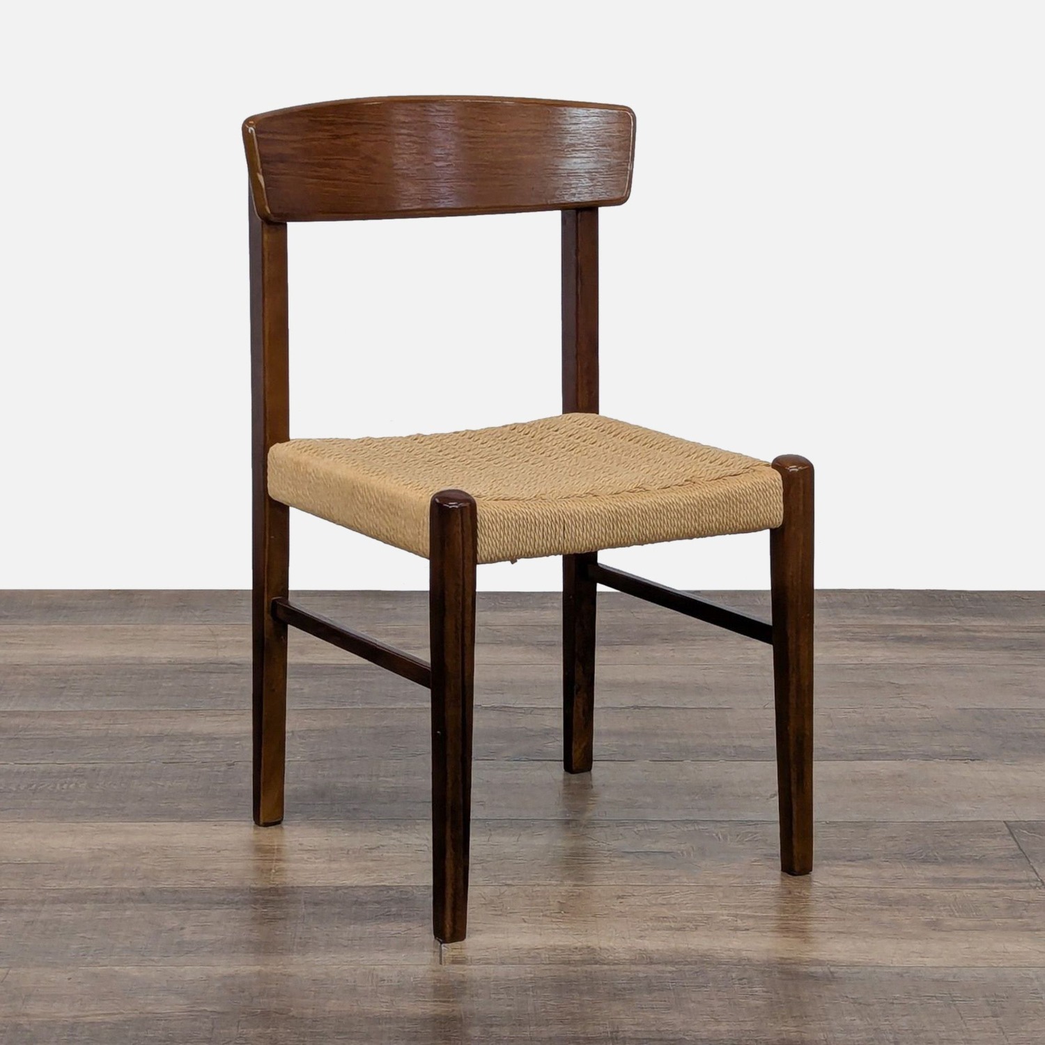 Wood Dining Chair with Woven Seat	 - image-1