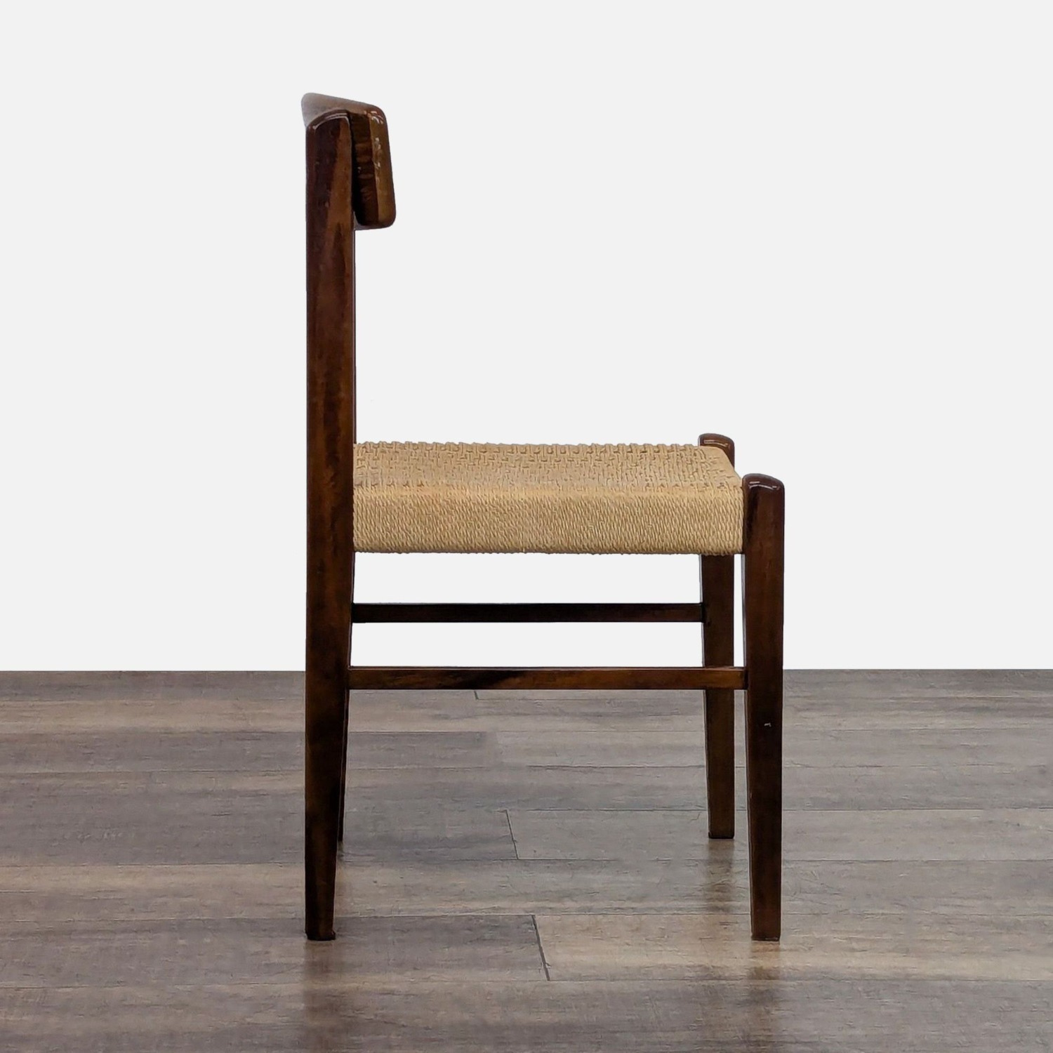 Wood Dining Chair with Woven Seat	 - image-2