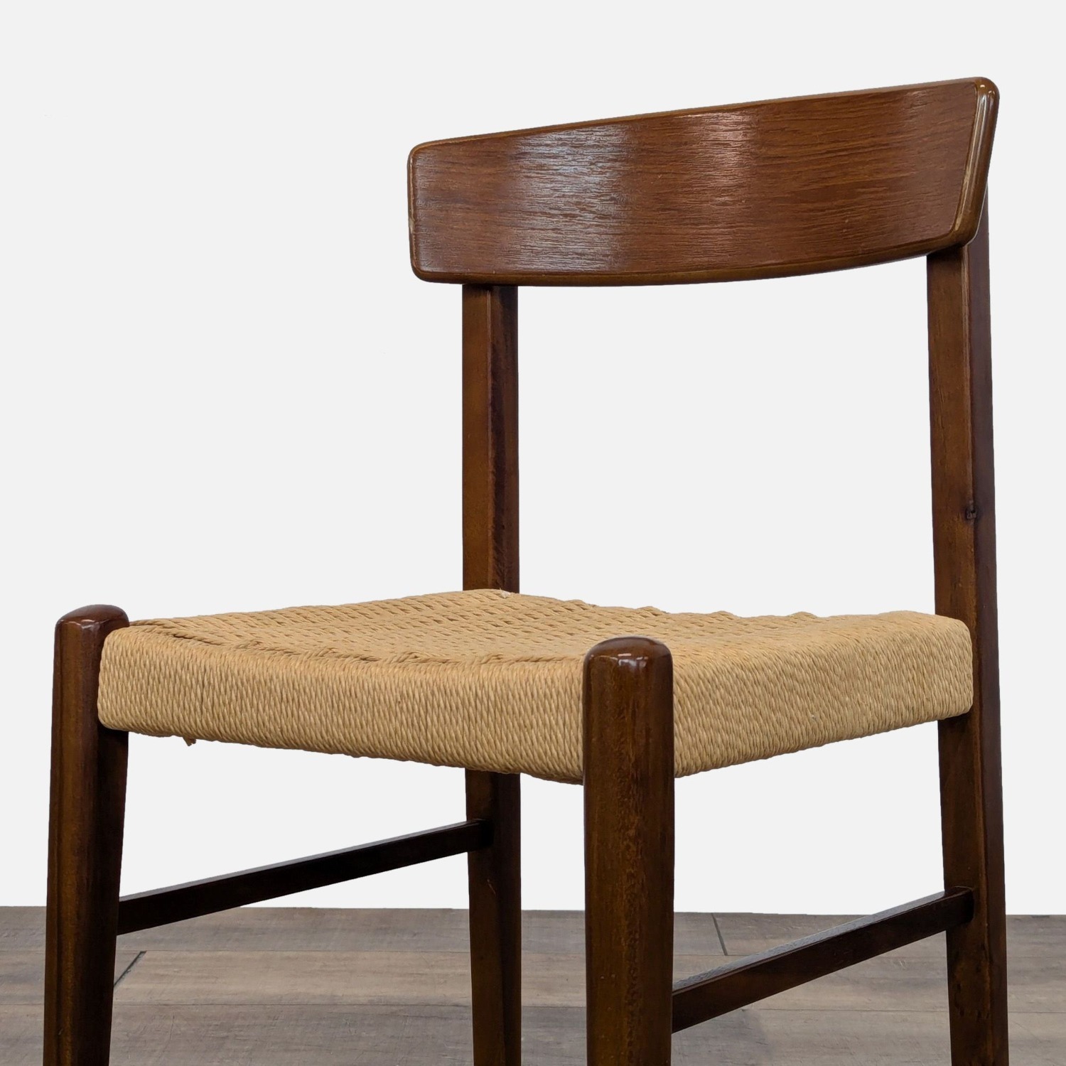 Wood Dining Chair with Woven Seat	 - image-5