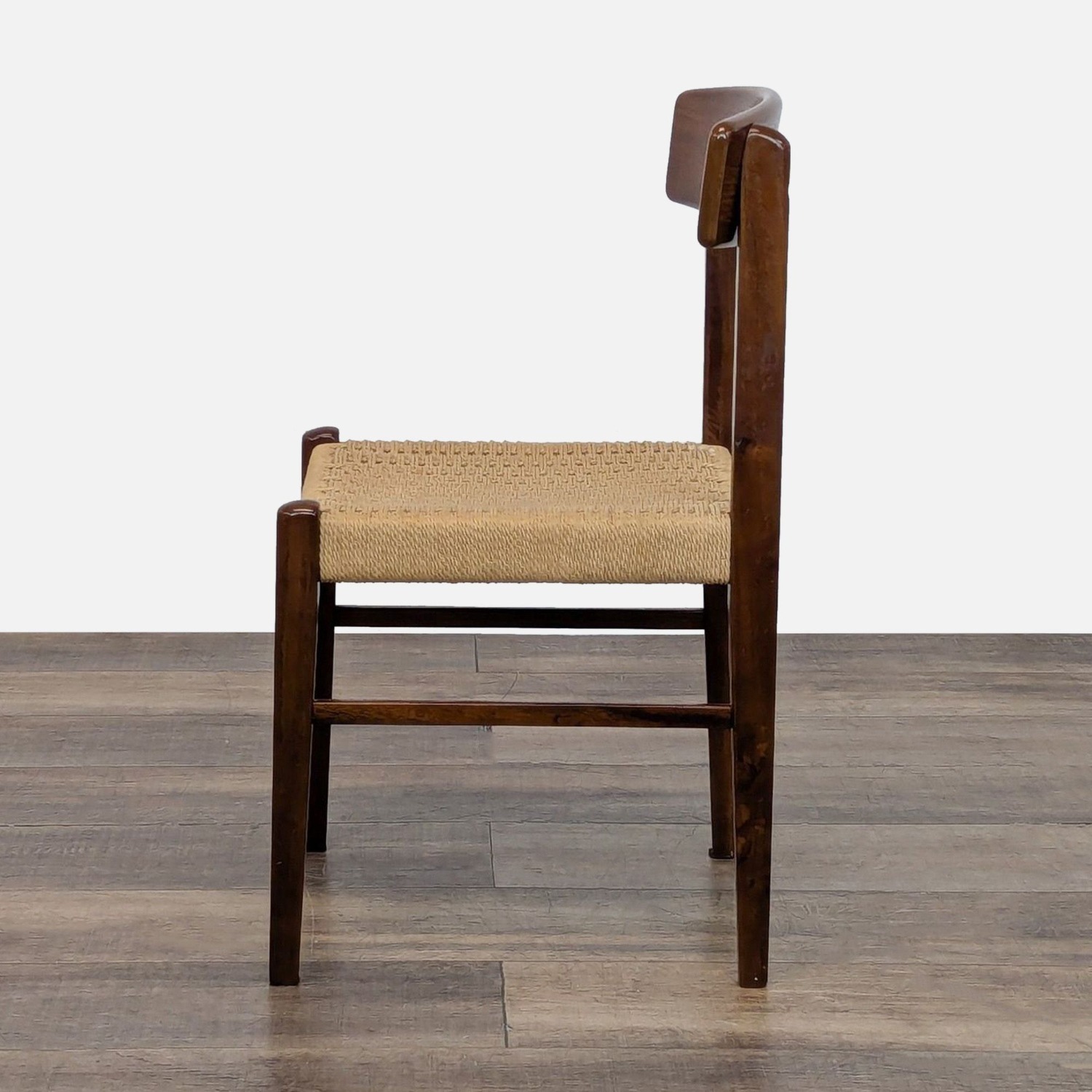 Wood Dining Chair with Woven Seat	 - image-4