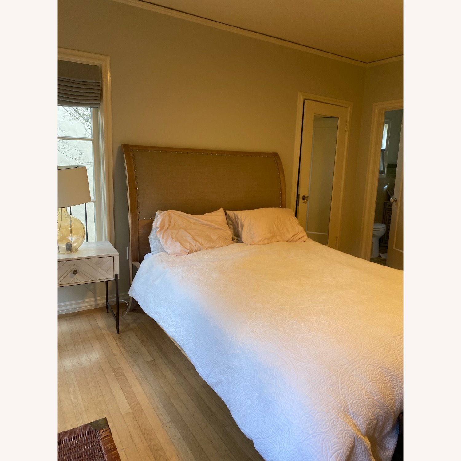 Arhaus Queen Bed Frame and Headboard  - image-1