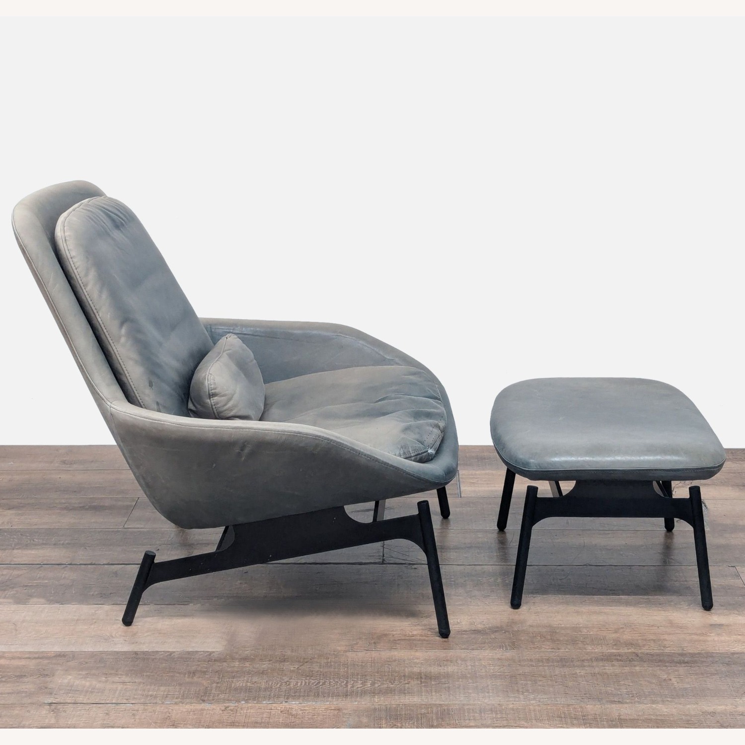 Blu Dot Field Modern Lounge Chair and Ottoman - image-3