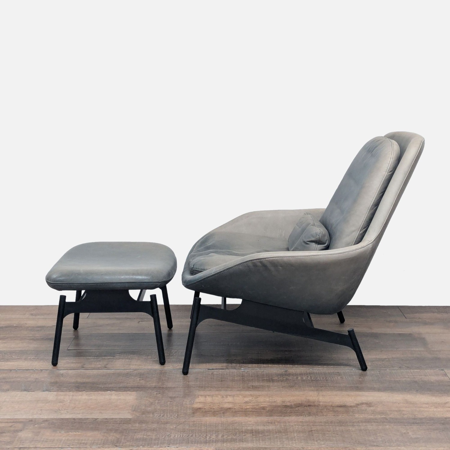 Blu Dot Field Modern Lounge Chair and Ottoman - image-7