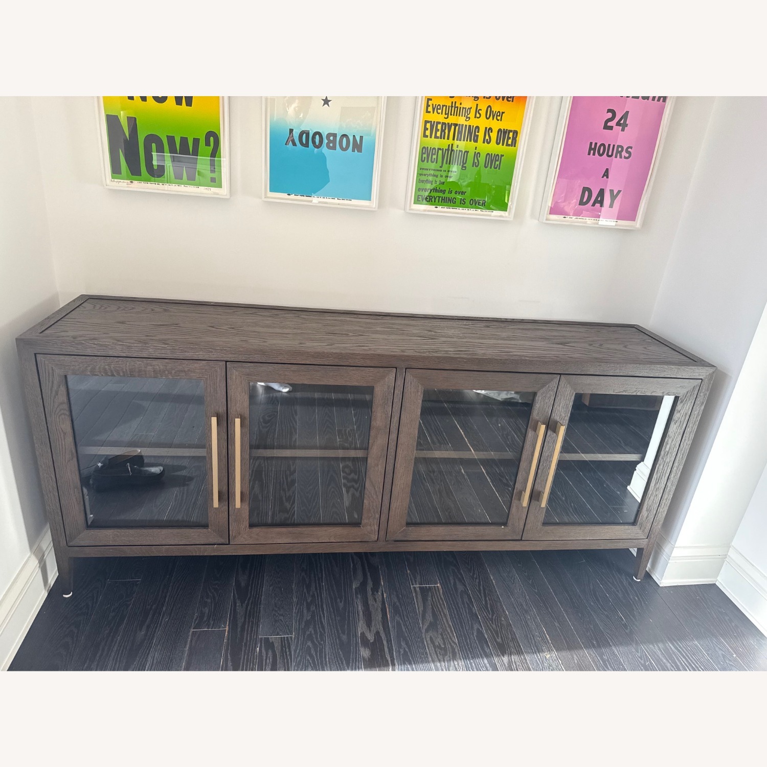 Restoration Hardware Dark Brown Wood Sideboard - image-3