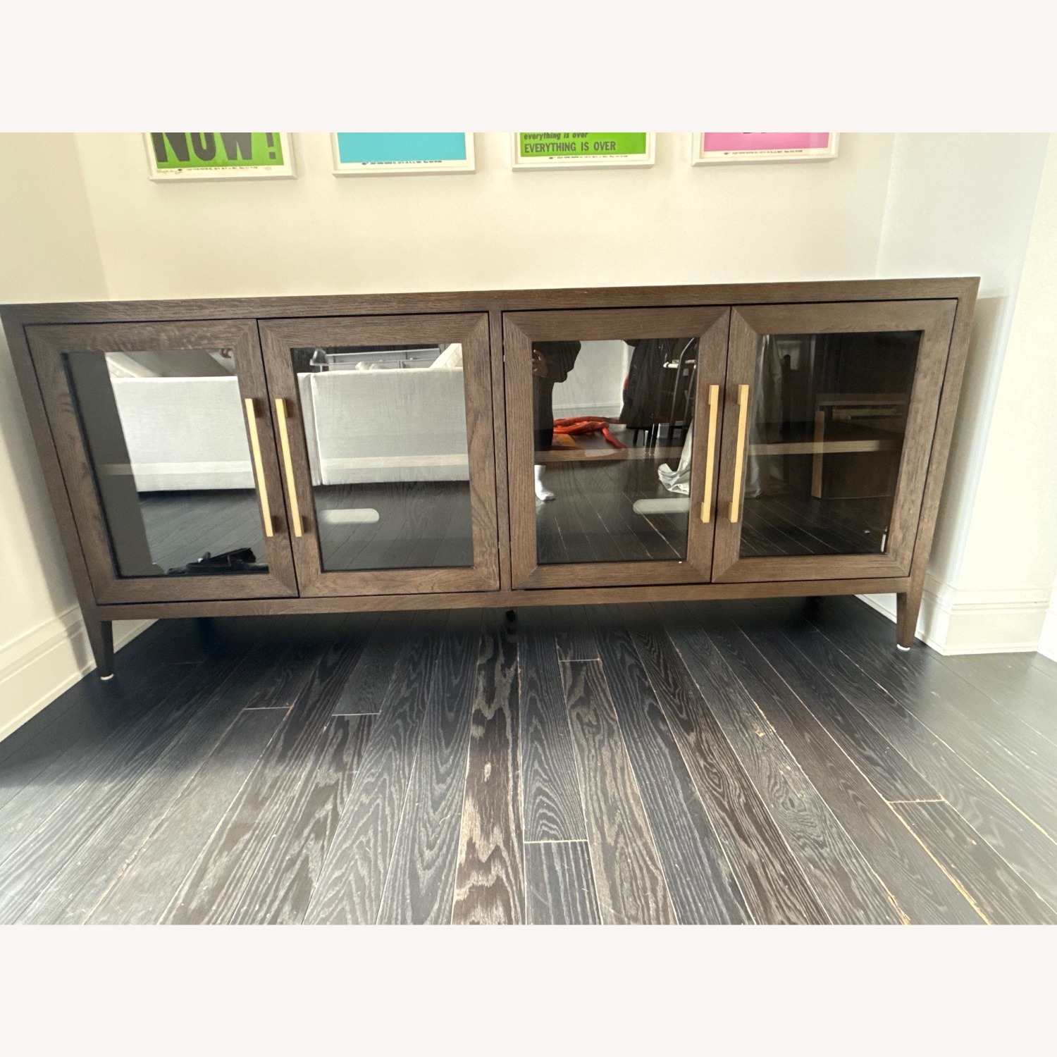 Restoration Hardware Dark Brown Wood Sideboard - image-2