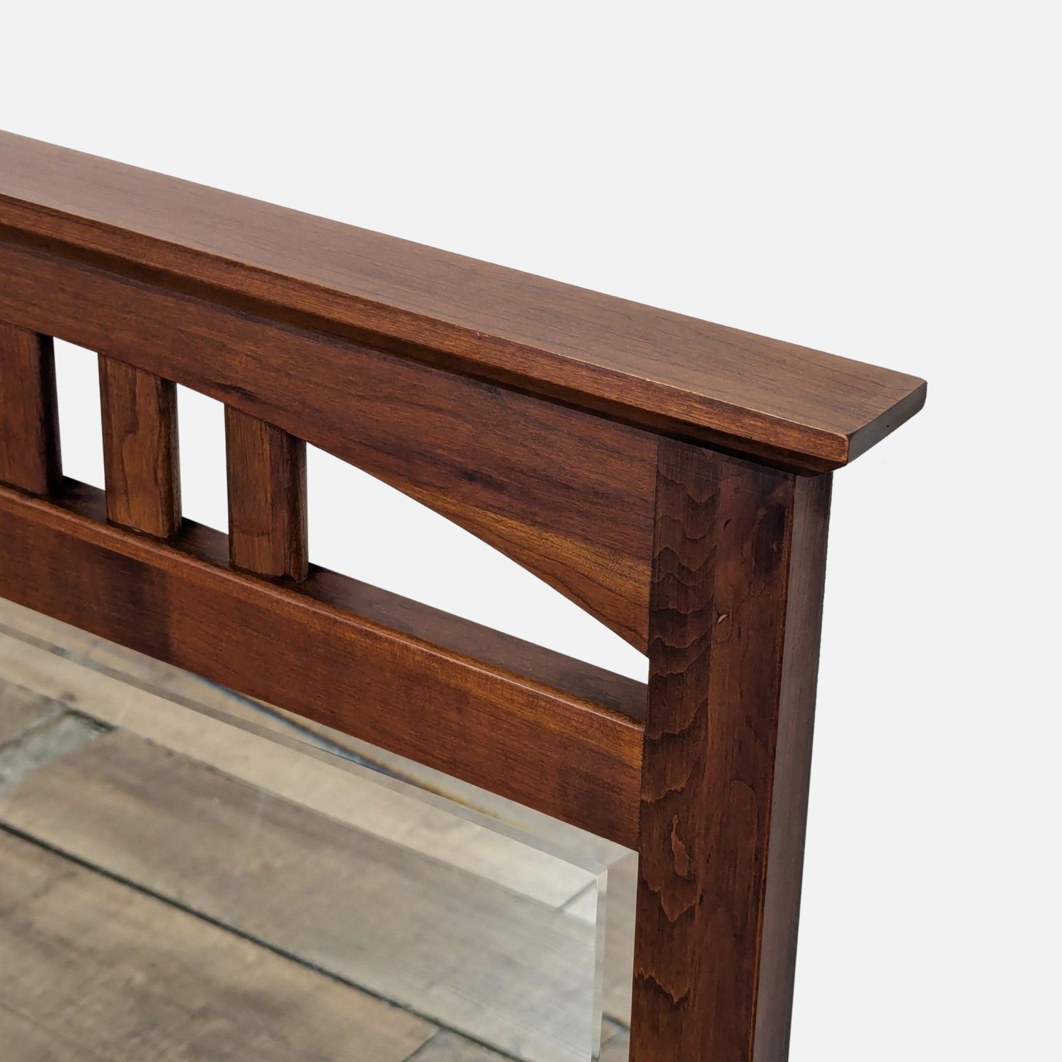 Ethan Allen Beveled Cherry Mirror - image-4