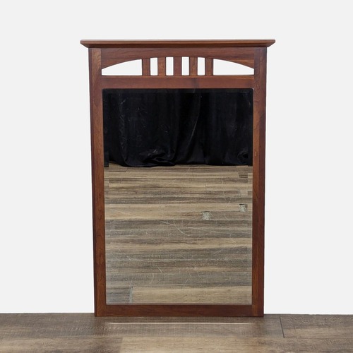 Used Ethan Allen Beveled Cherry Mirror for sale on AptDeco