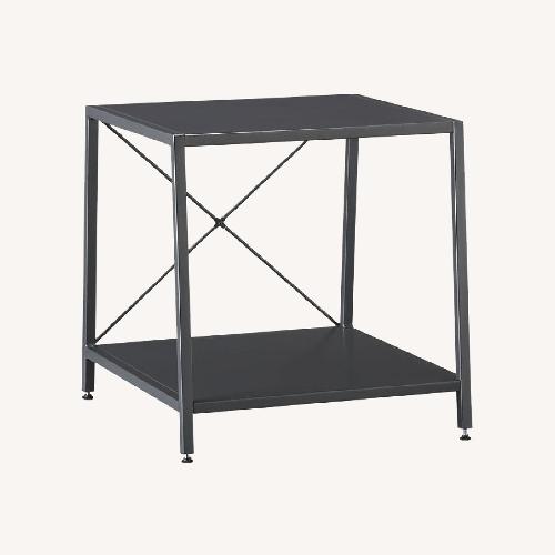 Used CB2 Harvey Charcoal Metal SideTables Set for 2 for sale on AptDeco