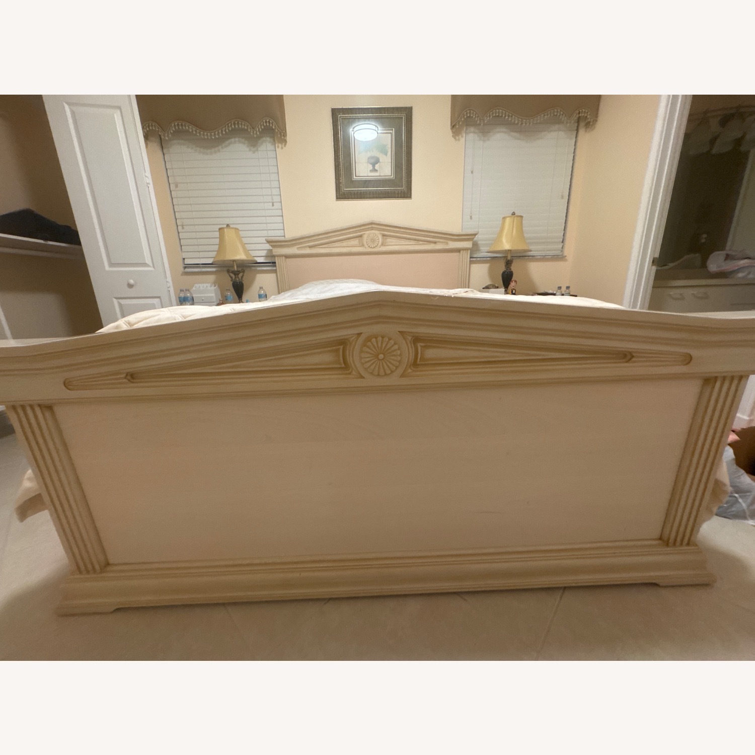 Vintage/Antique Natural Wood Headboard - image-2