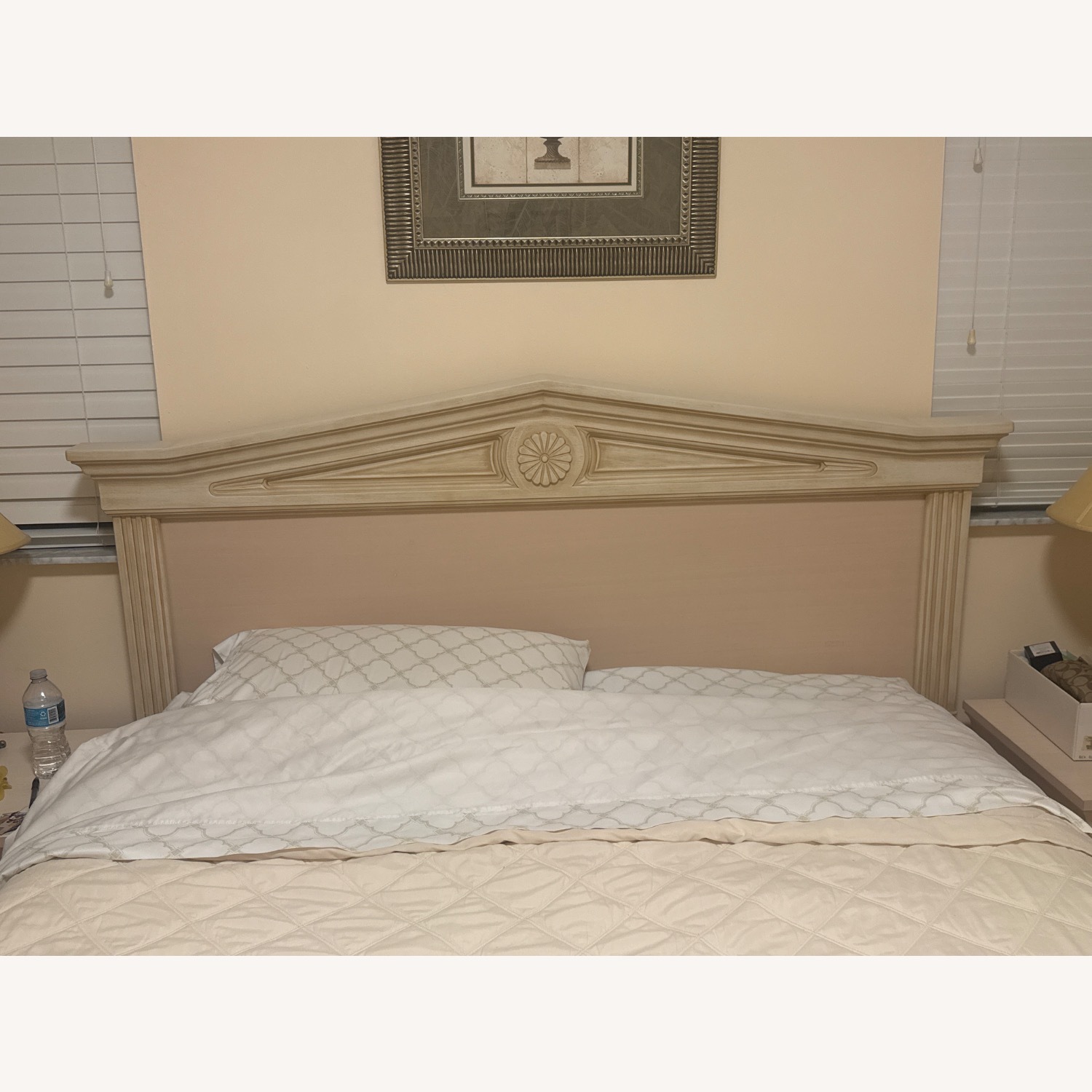 Vintage/Antique Natural Wood Headboard - image-3