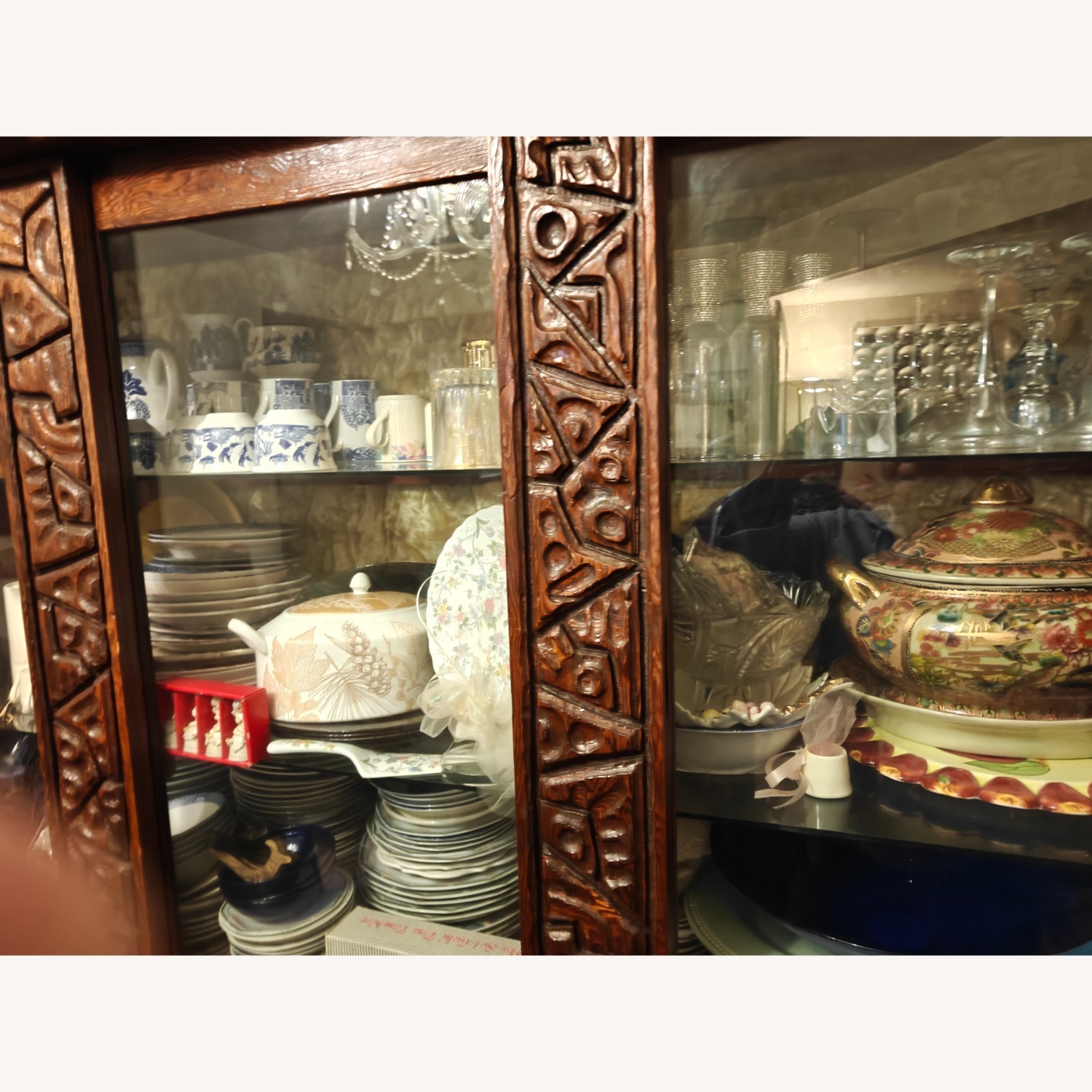 Vintage/Antique Dark Brown Wood Dining Sets - image-2