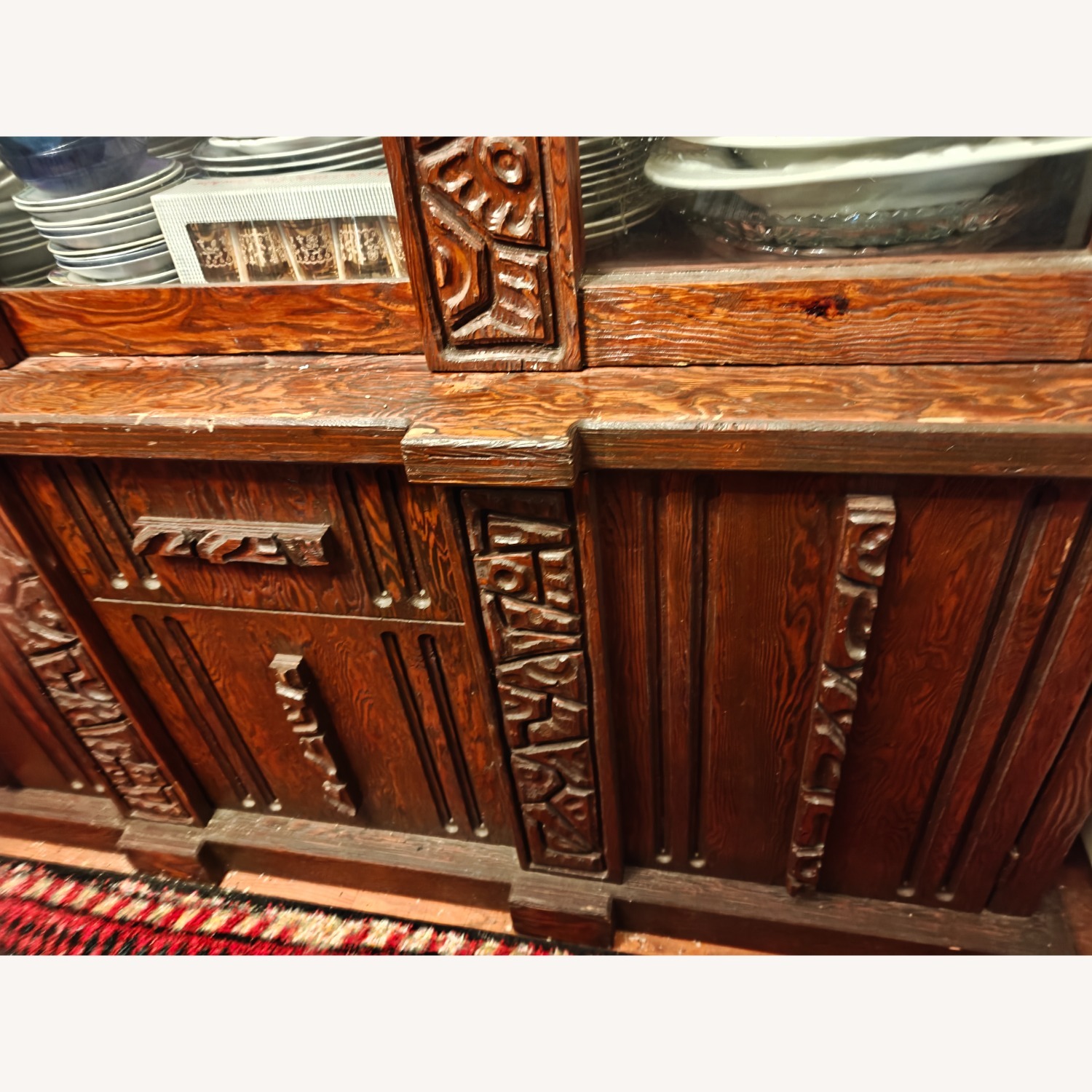 Vintage/Antique Dark Brown Wood Dining Sets - image-1