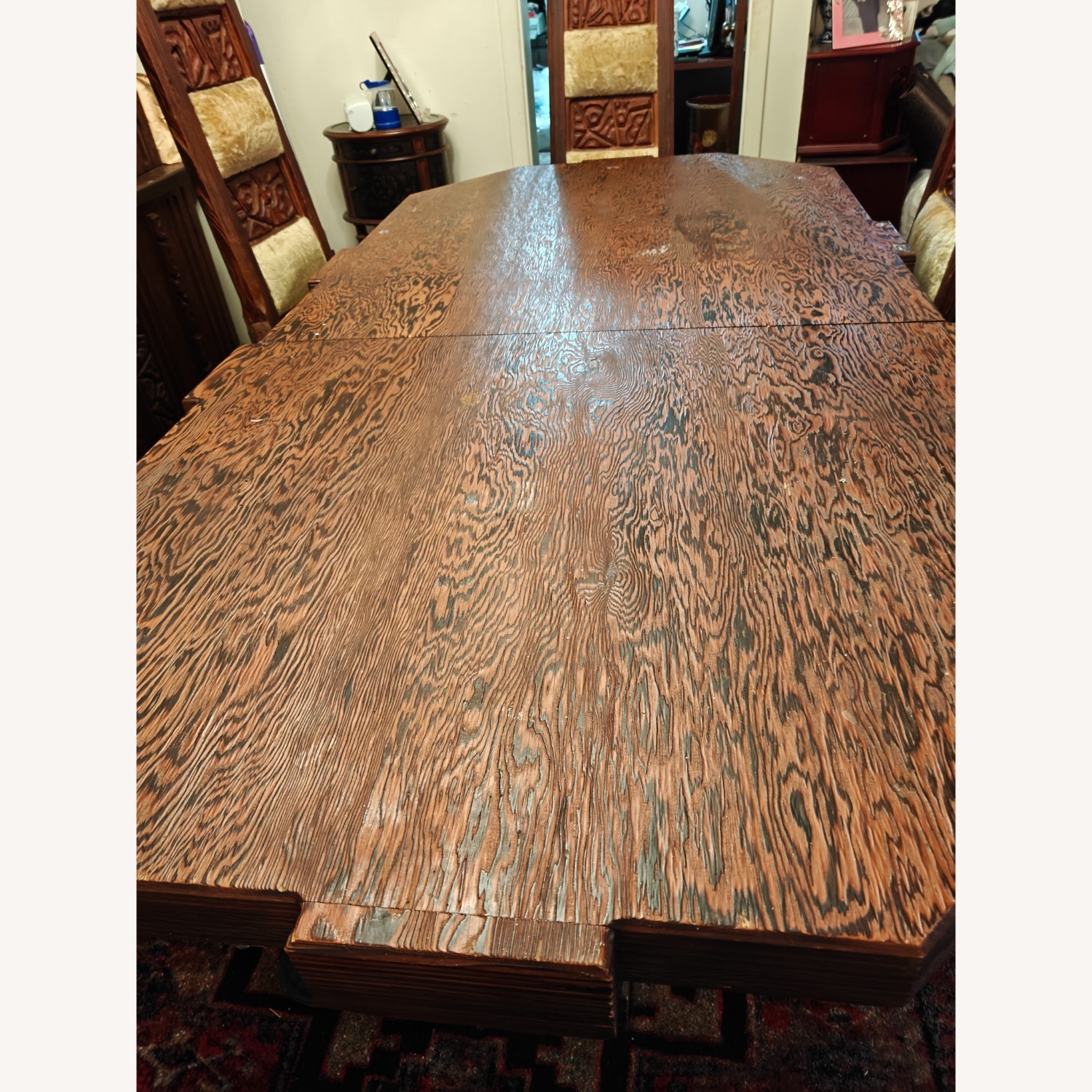 Vintage/Antique Dark Brown Wood Dining Sets - image-4