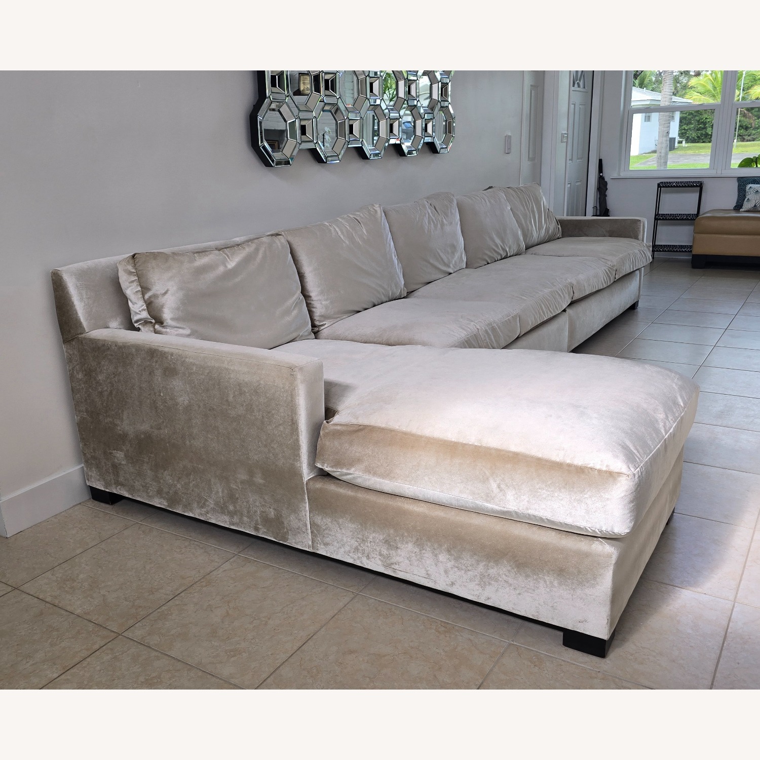 Bernhardt Light Gray Sectional Sofa - image-12