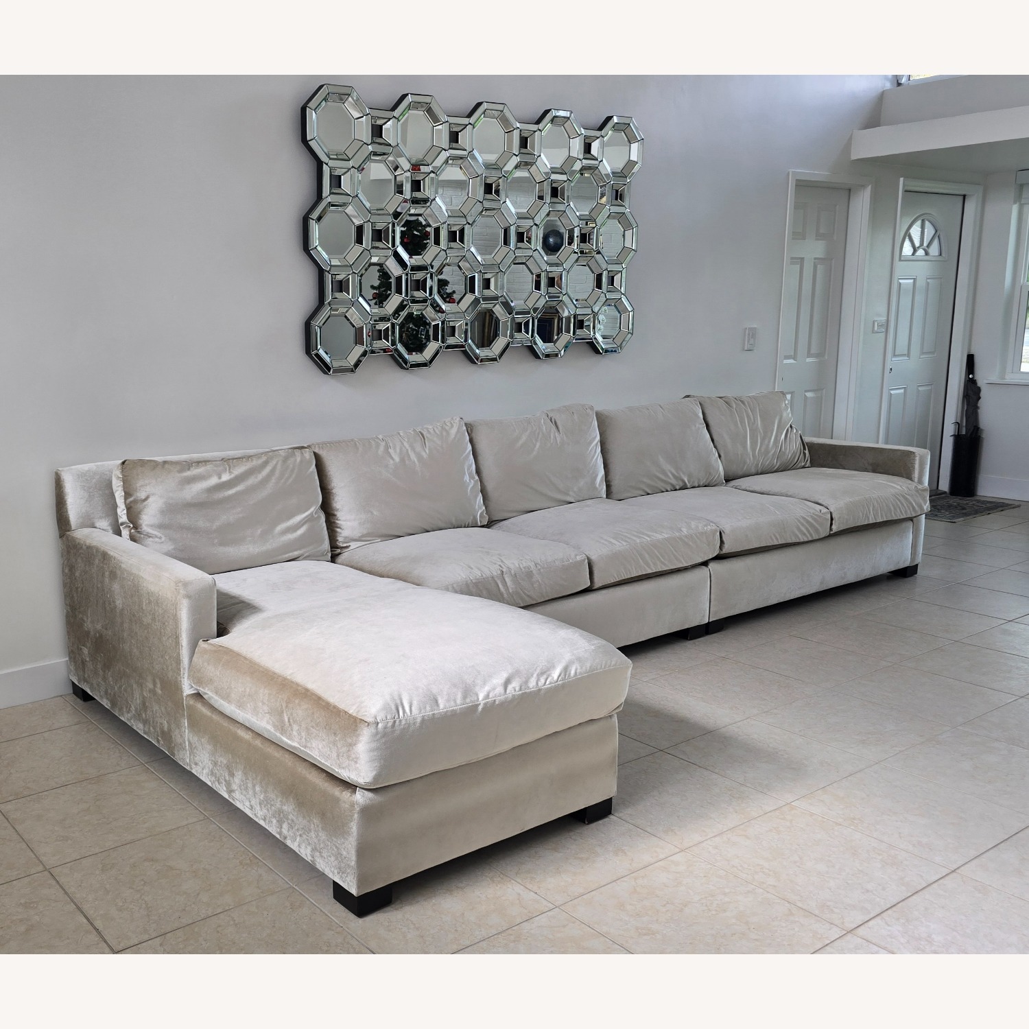 Bernhardt Light Gray Sectional Sofa - image-2