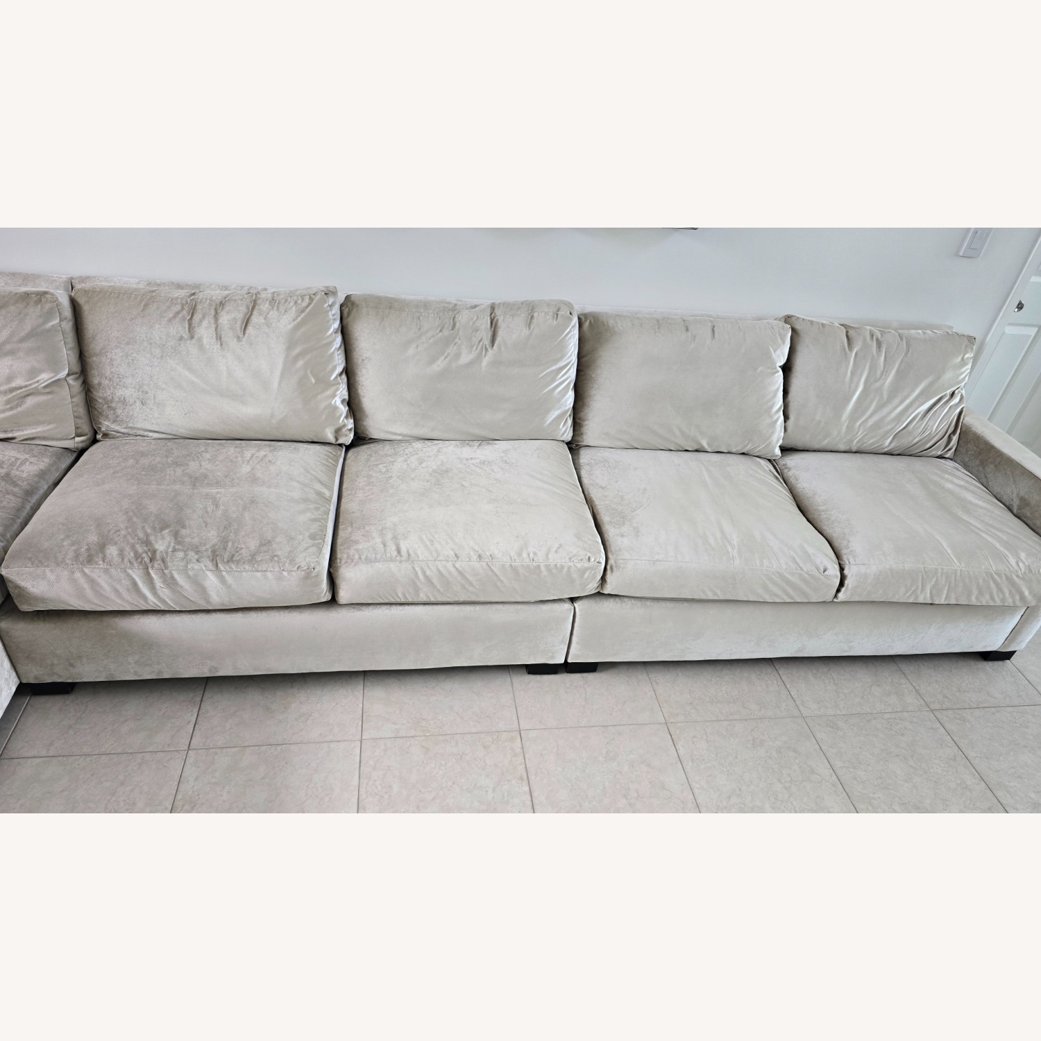 Bernhardt Light Gray Sectional Sofa - image-3