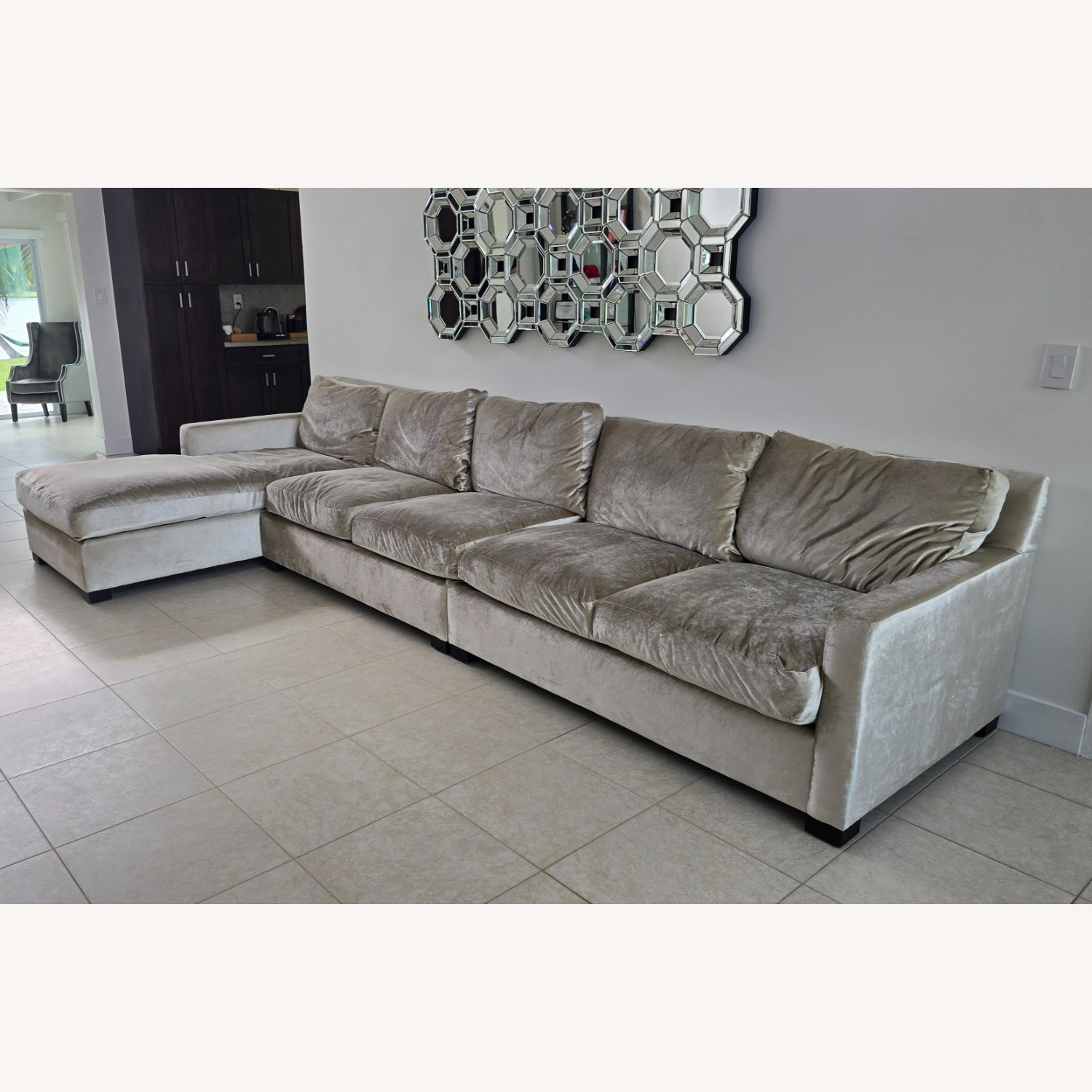 Bernhardt Light Gray Sectional Sofa - image-11