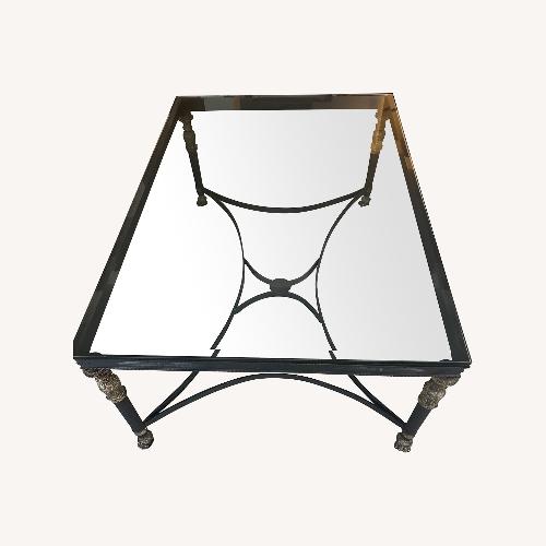 Used Glass and Metal Coffee Table  for sale on AptDeco