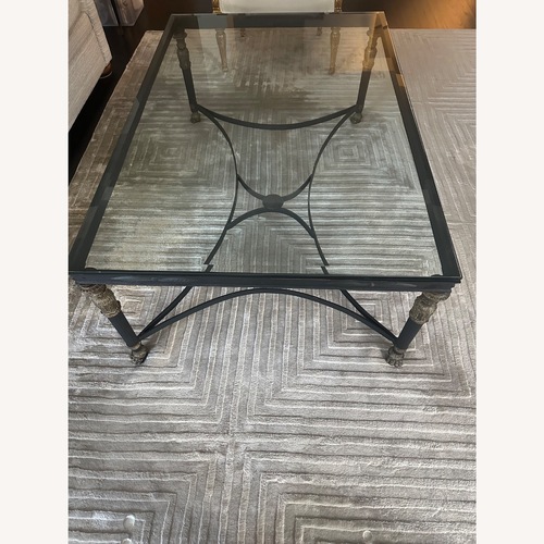 Used Glass and Metal Coffee Table  for sale on AptDeco