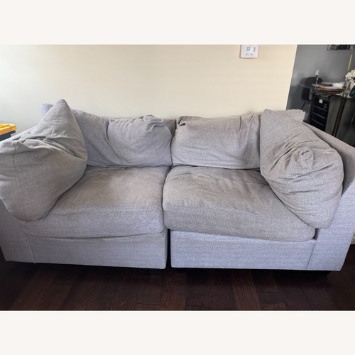 Used Light Gray Cotton 2 Seater Sofa for sale on AptDeco