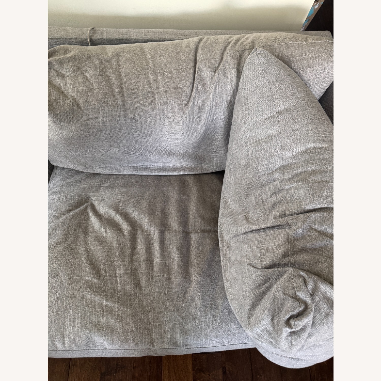 Light Gray Cotton 2 Seater Sofa - image-2