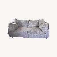 Light Gray Cotton 2 Seater Sofa