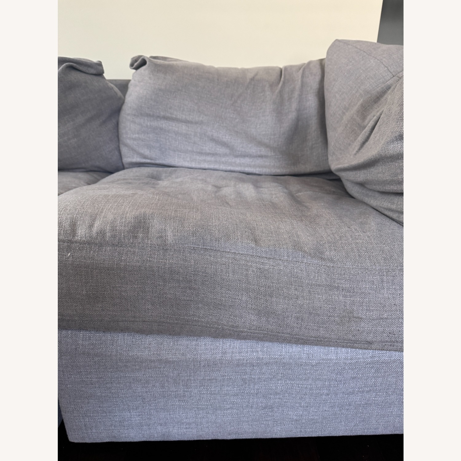 Light Gray Cotton 2 Seater Sofa - image-3