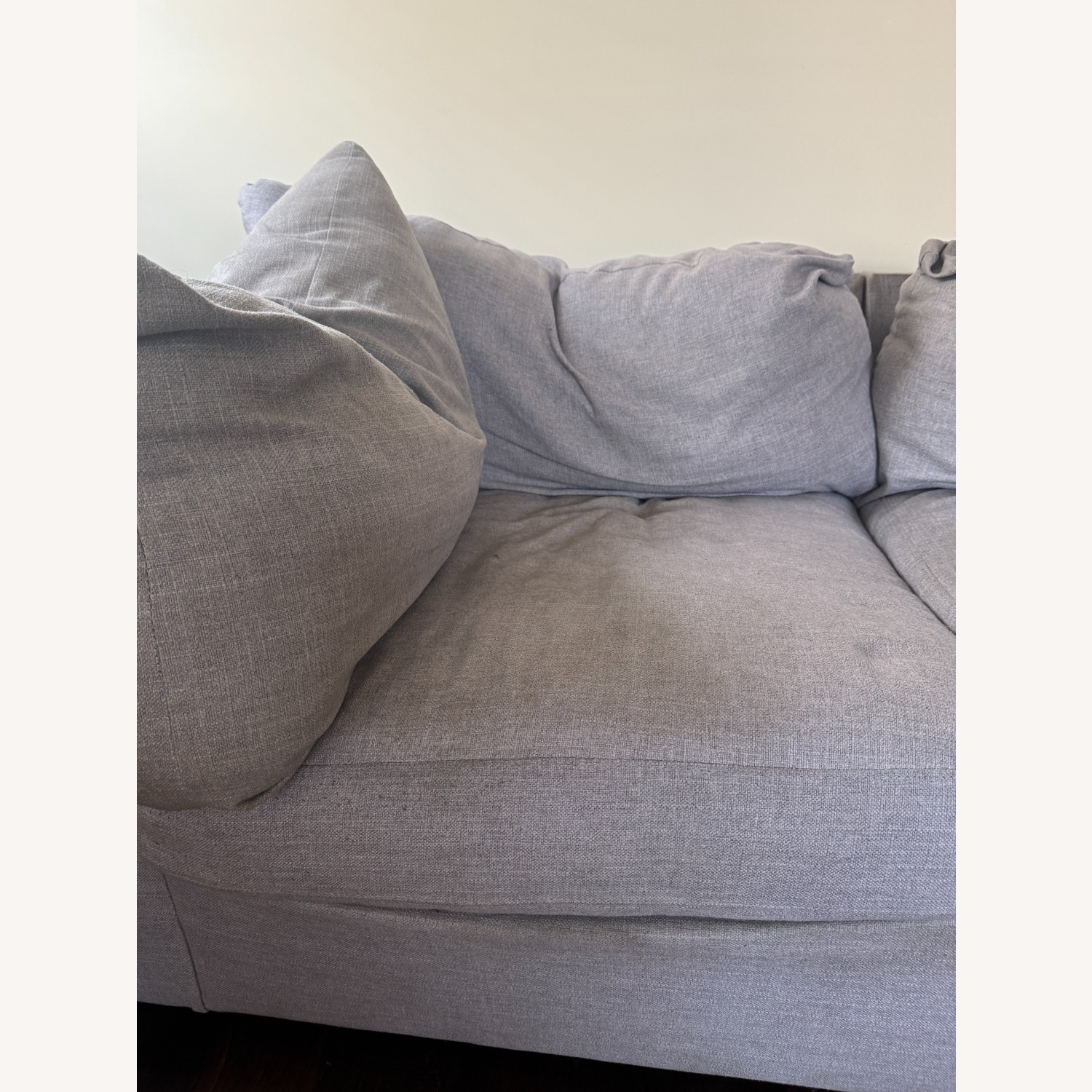 Light Gray Cotton 2 Seater Sofa - image-4
