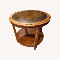 Vintage/Antique Light Brown Wood Side Table