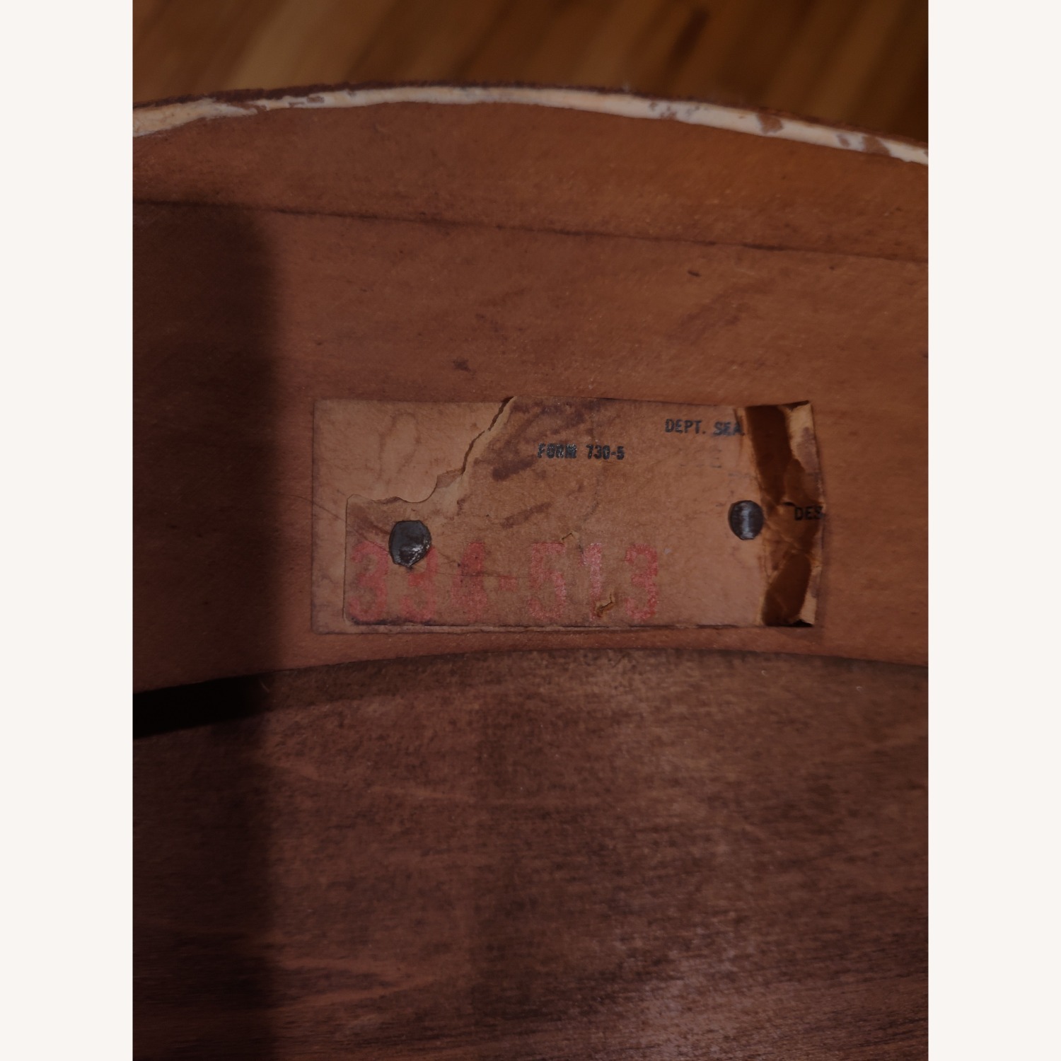 Vintage/Antique Light Brown Wood Side Table - image-4