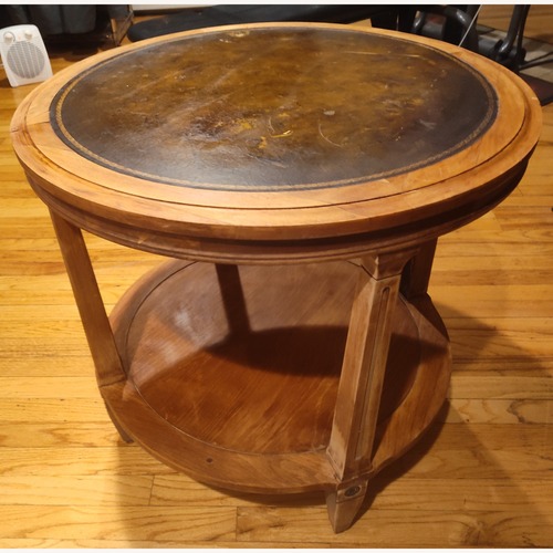 Used Vintage/Antique Light Brown Wood Side Table for sale on AptDeco